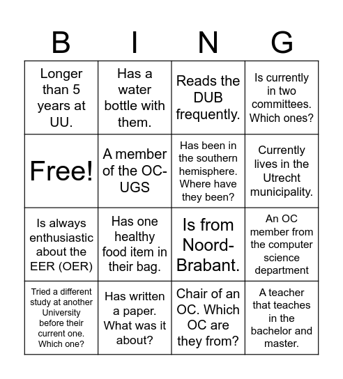 Ice-Ice Breaker! Bingo Card