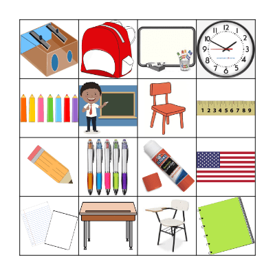 Utiles Escolares Bingo Card