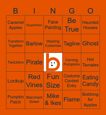 Brandoween Bingo Card