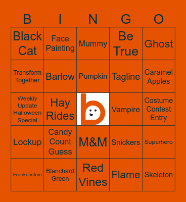 Brandoween Bingo Card