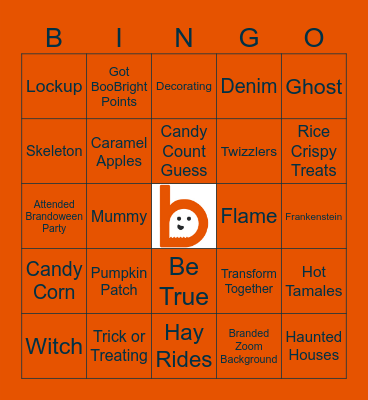 Brandoween Bingo Card