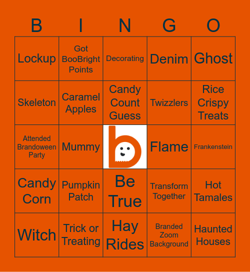 Brandoween Bingo Card