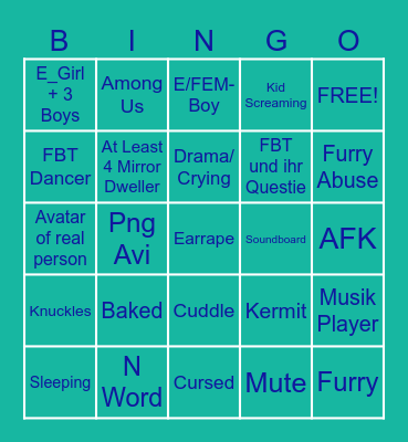 VrChat Bingo Card