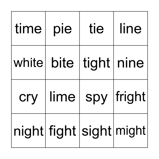 BINGO Card