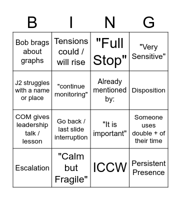 KCC Bingo - 13 OCT 23 Bingo Card