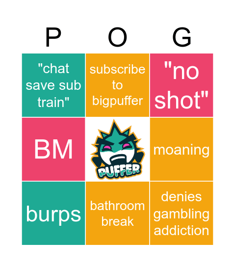 Big Puffer Bingo W1 Bingo Card