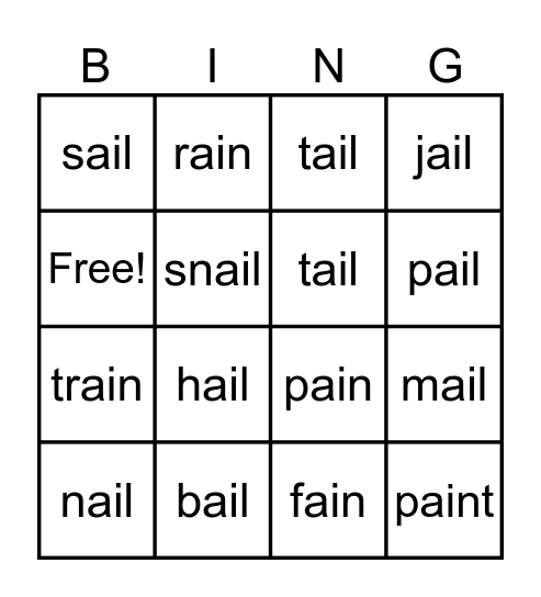 ai sound Bingo Card