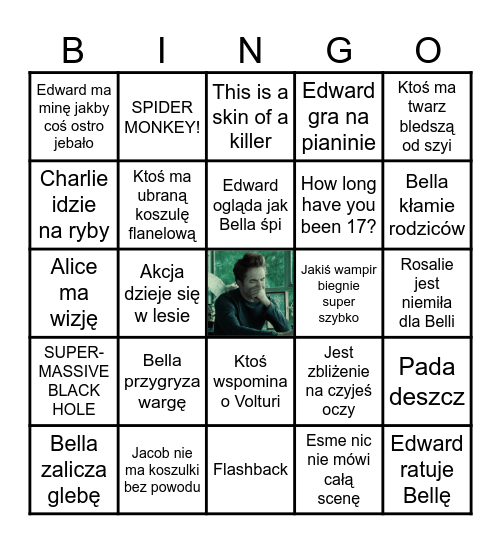BINGO - Twilight Edition Bingo Card