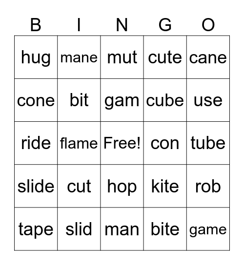 Magic e Bingo Card