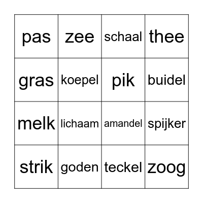 samenstellingen Borsten Bingo Card