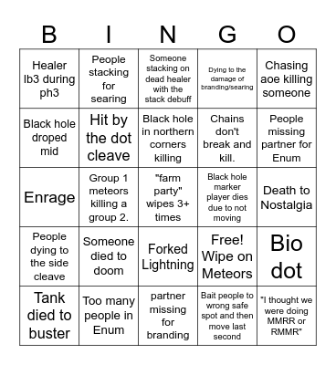 Abyssal Fracture EX Bingo Card