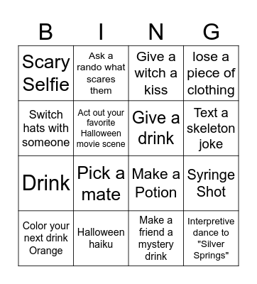 Witch Fest Bingo Card