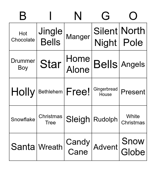 Christmas Bingo Card