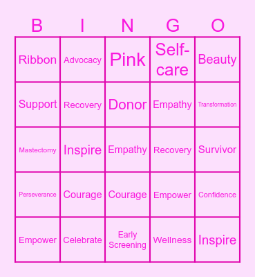 BRA Day Bingo Card