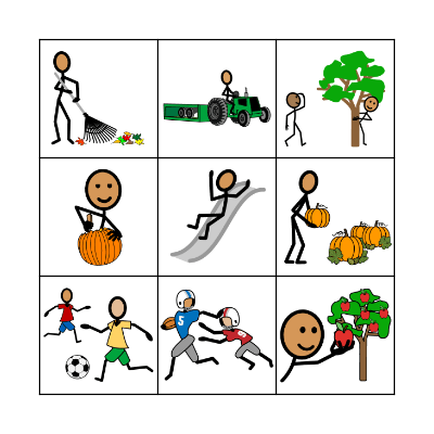 FALL ACTIVITIES BINGO Card