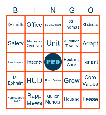 PRD Bingo Card