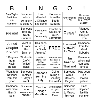 Human Bingo Card