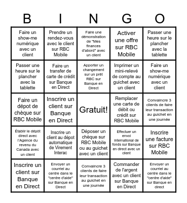 BINGO JOURNÉE NUMÉRIQUE Bingo Card