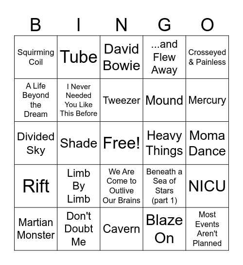 Chi Chi Chi...Pah Pah Pah Bingo Card