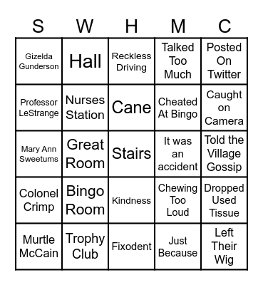 Mystery Bingo Card
