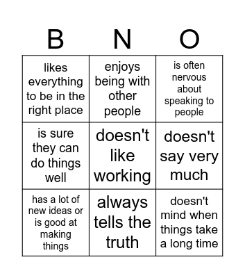 Find someone who... Bingo Card