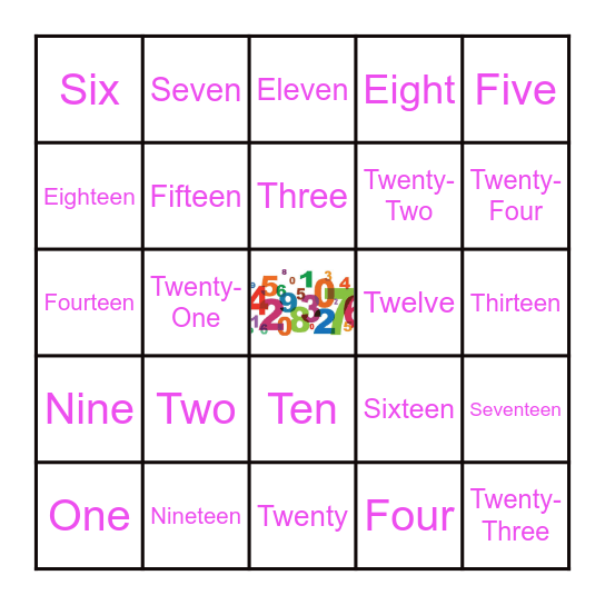 Numeral Names Bingo Card
