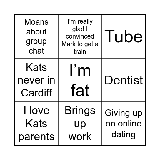 George Bingo Card