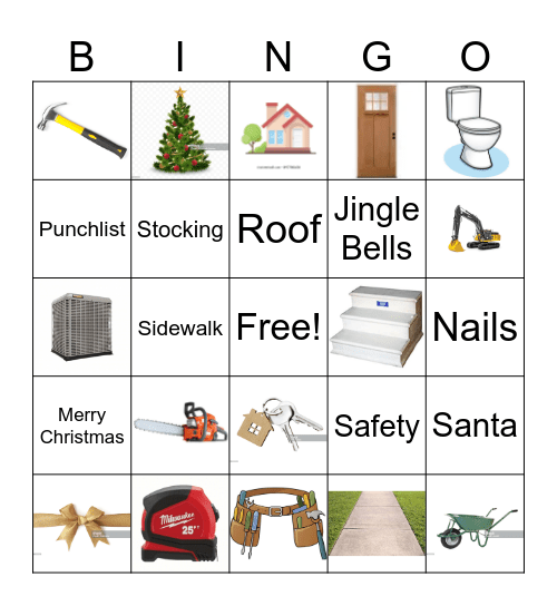 Construction Bingo Card