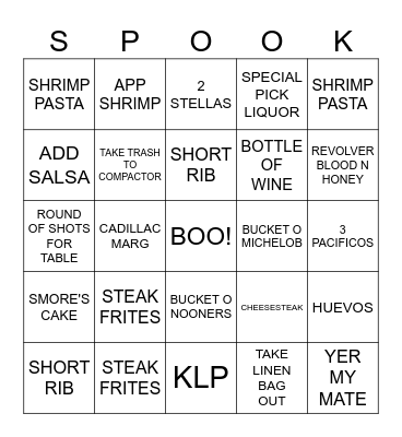FRIDAY THE 13TH IN OCTOBER!? Bingo Card