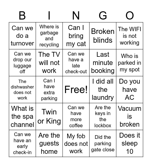 CIVV Bingo Sheet Bingo Card