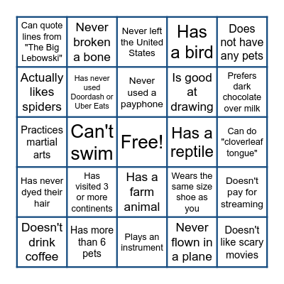 Bingo Card