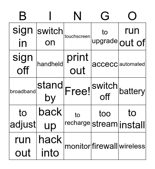 Let's Talk Bingo Card