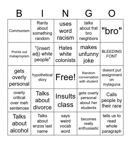 KODANI BINGO Card