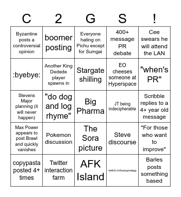 C2GS Bingo 2023 Bingo Card