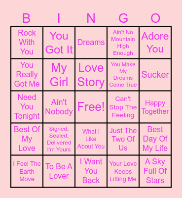 BRIDAL SHOWER BINGO Card