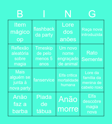 Bingo da Elfa Bingo Card