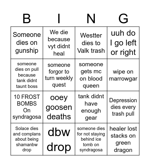 Bingo ICC Bingo Card