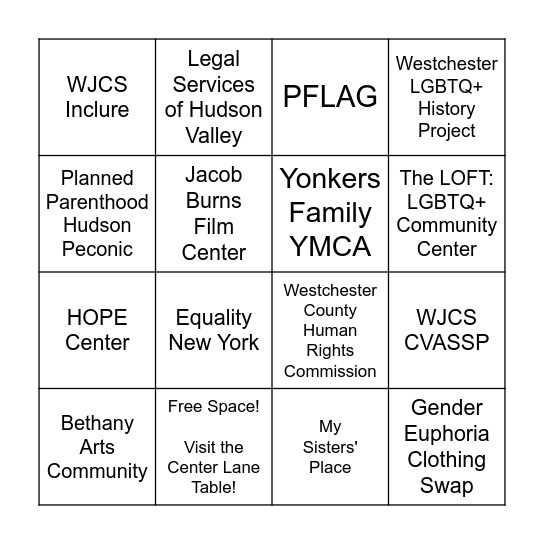 Youth Pride Bingo! Bingo Card