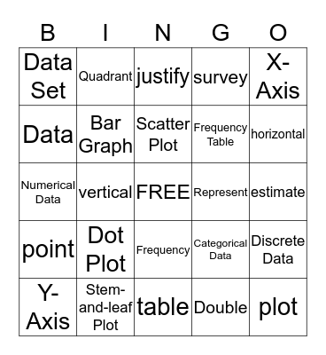 Data  Bingo Card