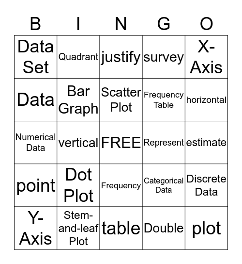 Data  Bingo Card