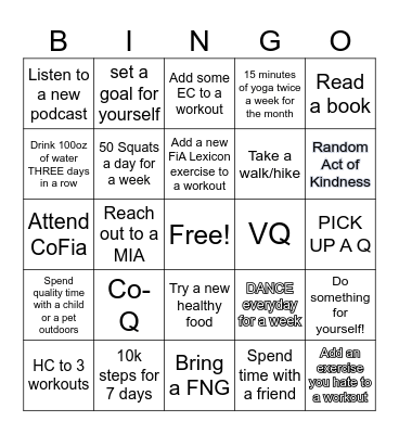 FiA Temecula - November Bingo Card