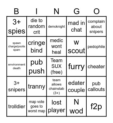 tf2 bingo Card