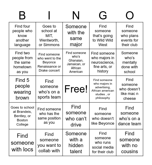 BBU BRUNCH 2023 Bingo Card