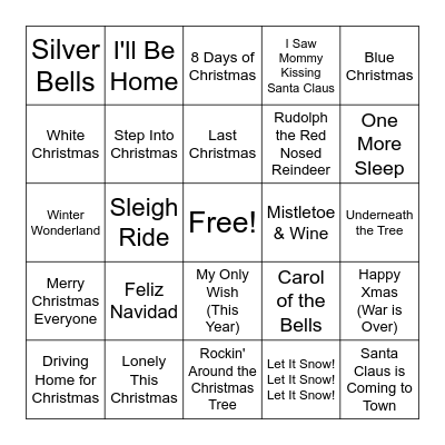 Crimbo Bingo Card