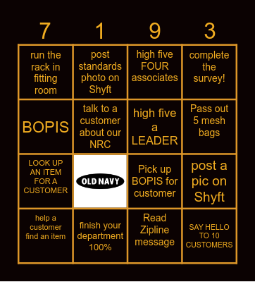 Salesfloor BINGO Card
