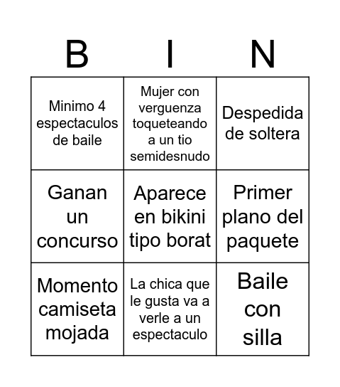 Magic nardo Bingo Card