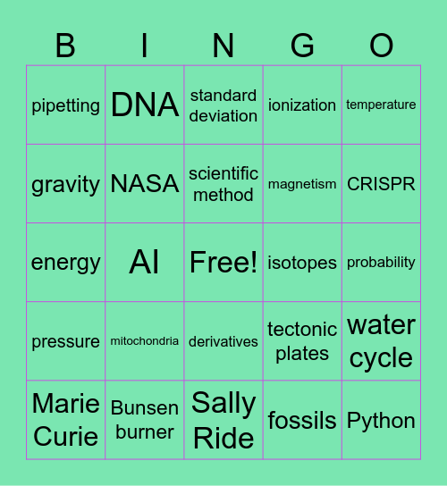 SWIS Bingo! Bingo Card