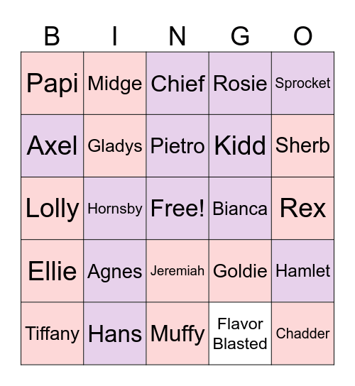Animal Crossing Bingo Card