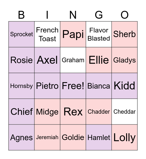 Animal Crossing Bingo Card