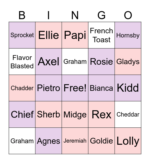 Animal Crossing Bingo Card